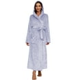 thumbnail image 1 of HEARTNICE Womens Hooded Robe, Soft Warm Fleece Bathrobes Full Length Plush House Coat,(Light Blue,2XL-3XL), 1 of 5