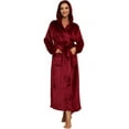 HEARTNICE Womens Long Hooded Robe, Full Length Soft Warm Fleece