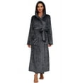 thumbnail image 1 of HEARTNICE Womens Long Hooded Robe, Soft Warm Fleece Bathrobes Full Length Plush House Coat, 1 of 6