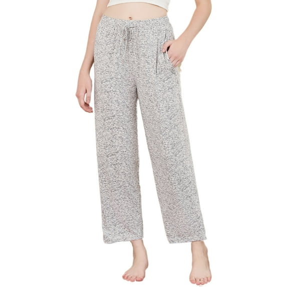 HEARTNICE Womens Pajama Pants, Comfy Lightweight PJ Bottoms with Pockets,(Dark Grey Mel.M)