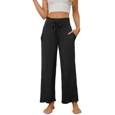 HEARTNICE Womens Pajama Pants, Soft Lounge Pants Lightweight High Waisted Drawstring Sleepwear,(Dark Grey,M)