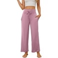 thumbnail image 1 of HEARTNICE Womens Pajama Pants, Soft Lounge Pants Lightweight High Waisted Drawstring Sleepwear,(Dusty Pink,S), 1 of 5