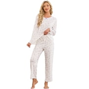 HEARTNICE Womens Pajama Sets, Pullover Soft Loungewear Long Sleeve Pjs Sets