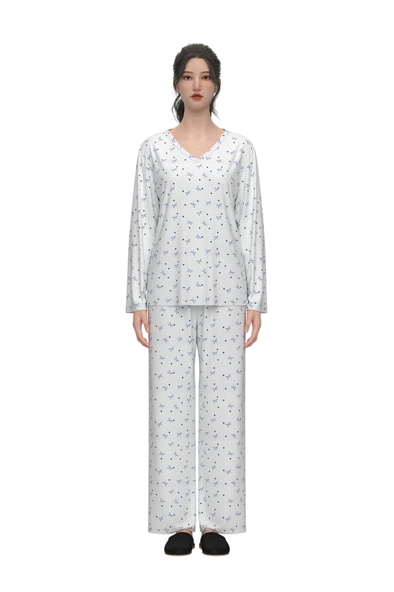 Womens Pajama Sets, Pullover Soft Loungewear Long Sleeve Pjs Sets