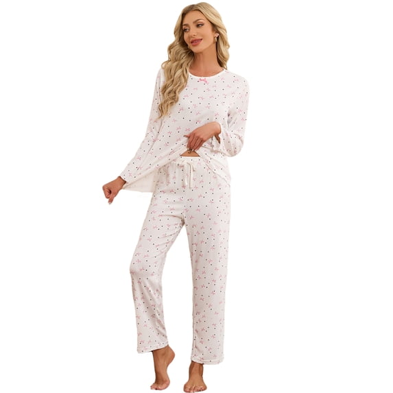 HEARTNICE Womens Pajama Sets, Pullover Soft Loungewear Long Sleeve Pjs Sets