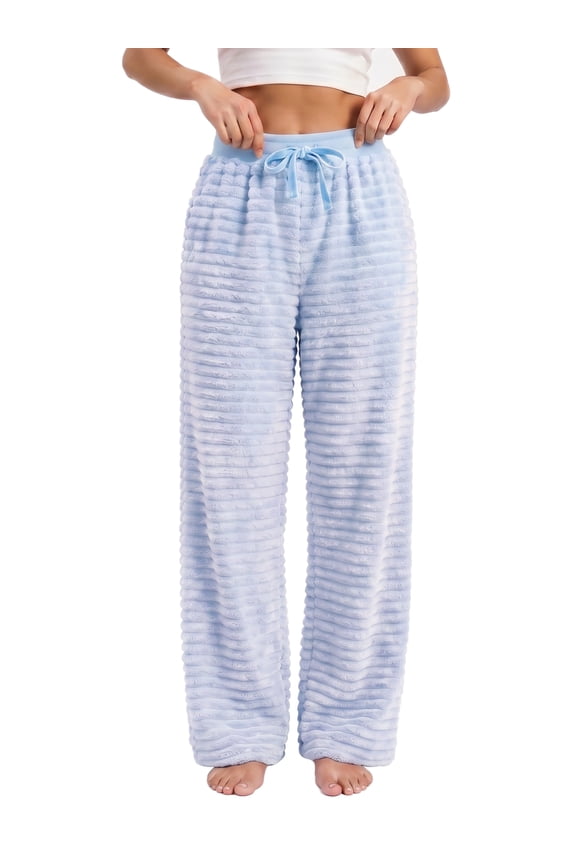 Womens Pajamas Fuzzy Pajama Pants Comfy Warm Fleece Lounge Long Sleepwear