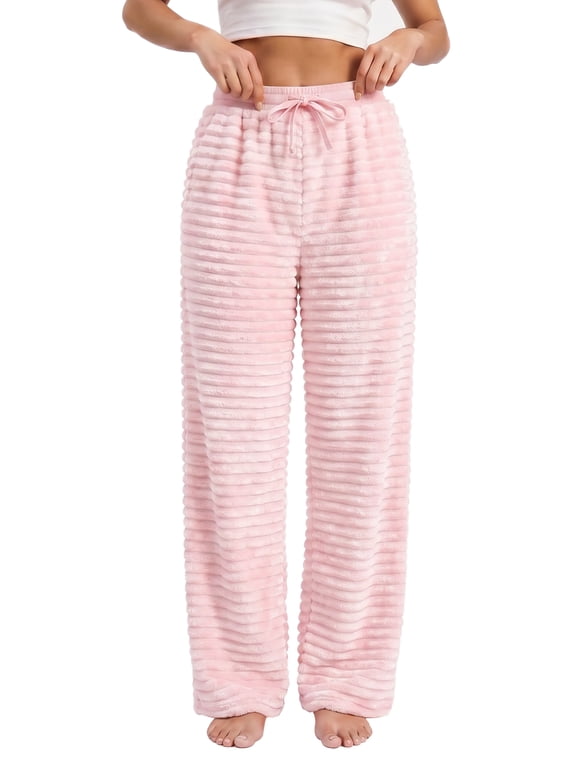 Womens Pajamas Fuzzy Pajama Pants Comfy Warm Fleece Lounge Long Sleepwear