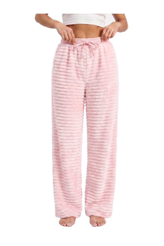 Womens Pajamas Fuzzy Pajama Pants Comfy Warm Fleece Lounge Long Sleepwear