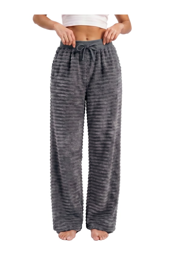 Womens Pajamas Fuzzy Pajama Pants Comfy Warm Fleece Lounge Long Sleepwear