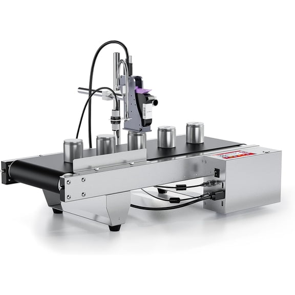 HEASOME Automatic Inkjet Printer with Conveyor Belt Industrial Batch Coding Machine