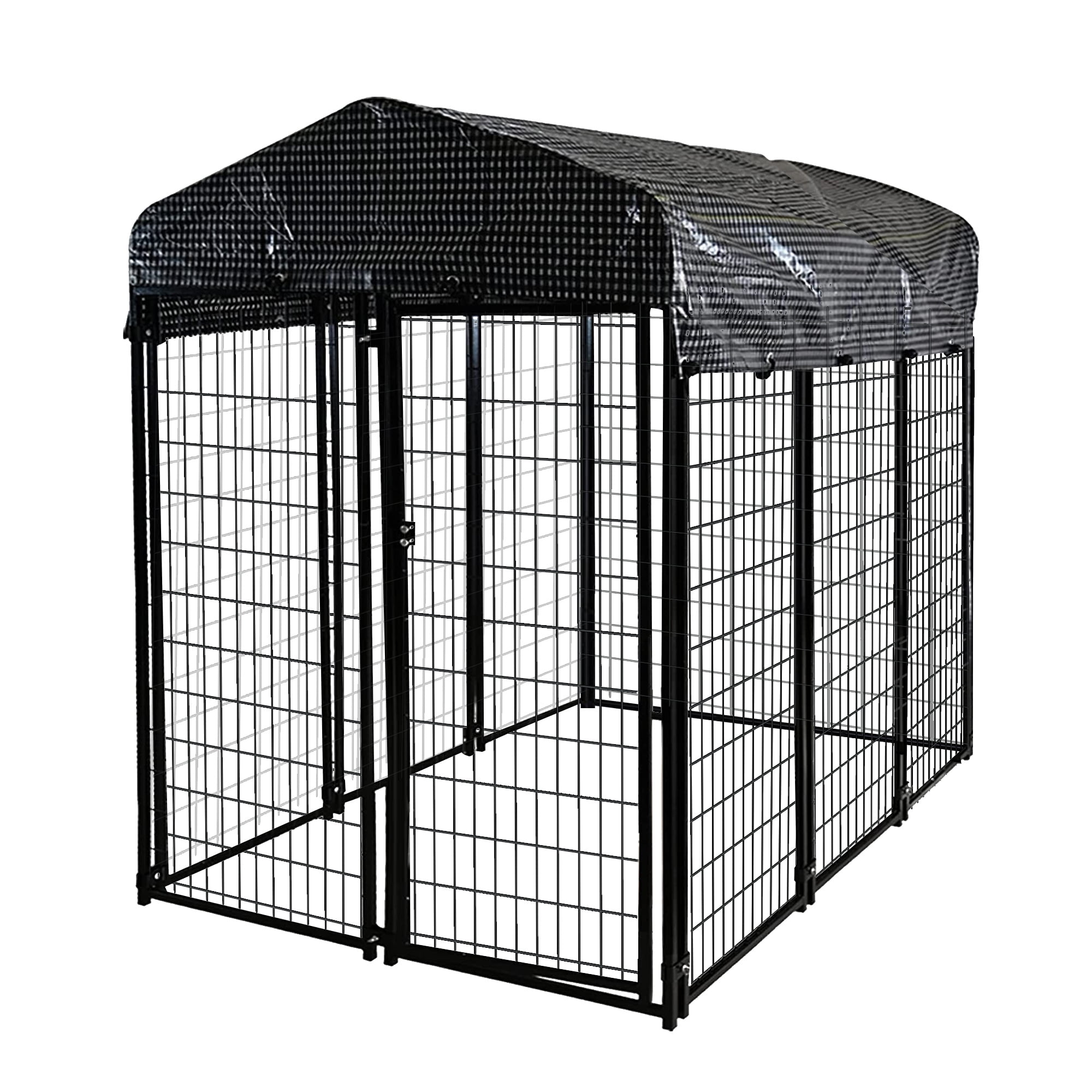 HEASON LARGE DOG KENNEL Heavy Duty 12 Panels / cage(8x4x6 ft) OUTDOOR enclosure with cover Roof