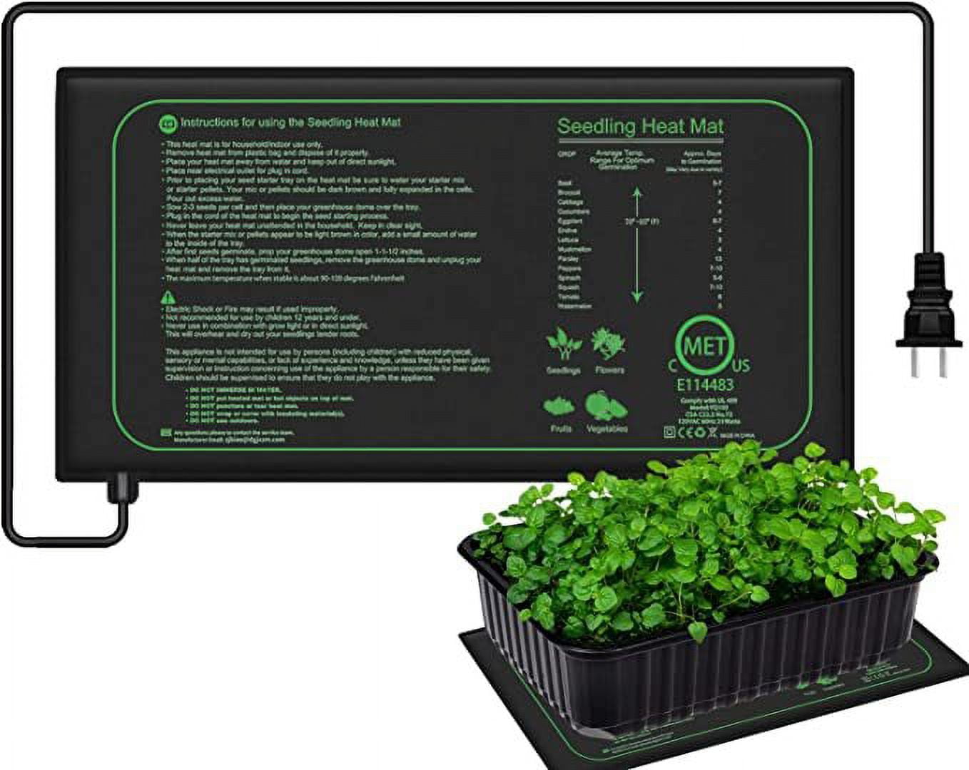 HEAT MAT starting Seeds Germination 10x20 Tray Seedling Propagation