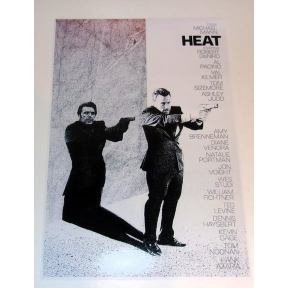 HEAT Robert DeNiro / Al Pacino 1995 Alt Poster 19"x13" Michael Mann Masterpiece