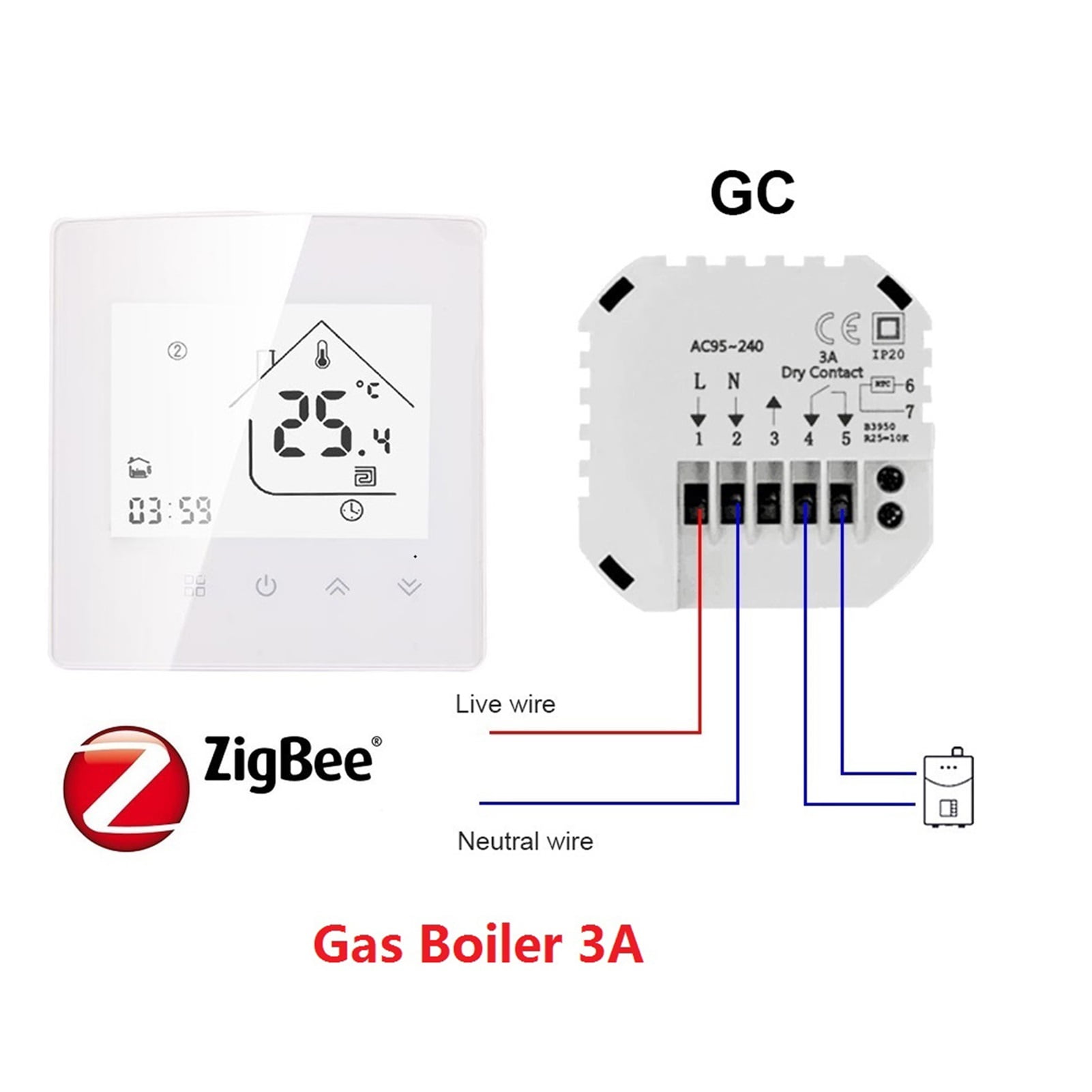 HEAT X5H Tuya WiFi / Smart Zigbee Thermostat Temperature Controller For