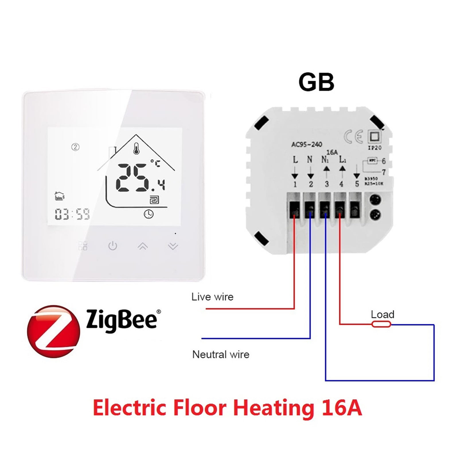 HEAT X5H Tuya WiFi / Smart Zigbee Thermostat Temperature Controller For