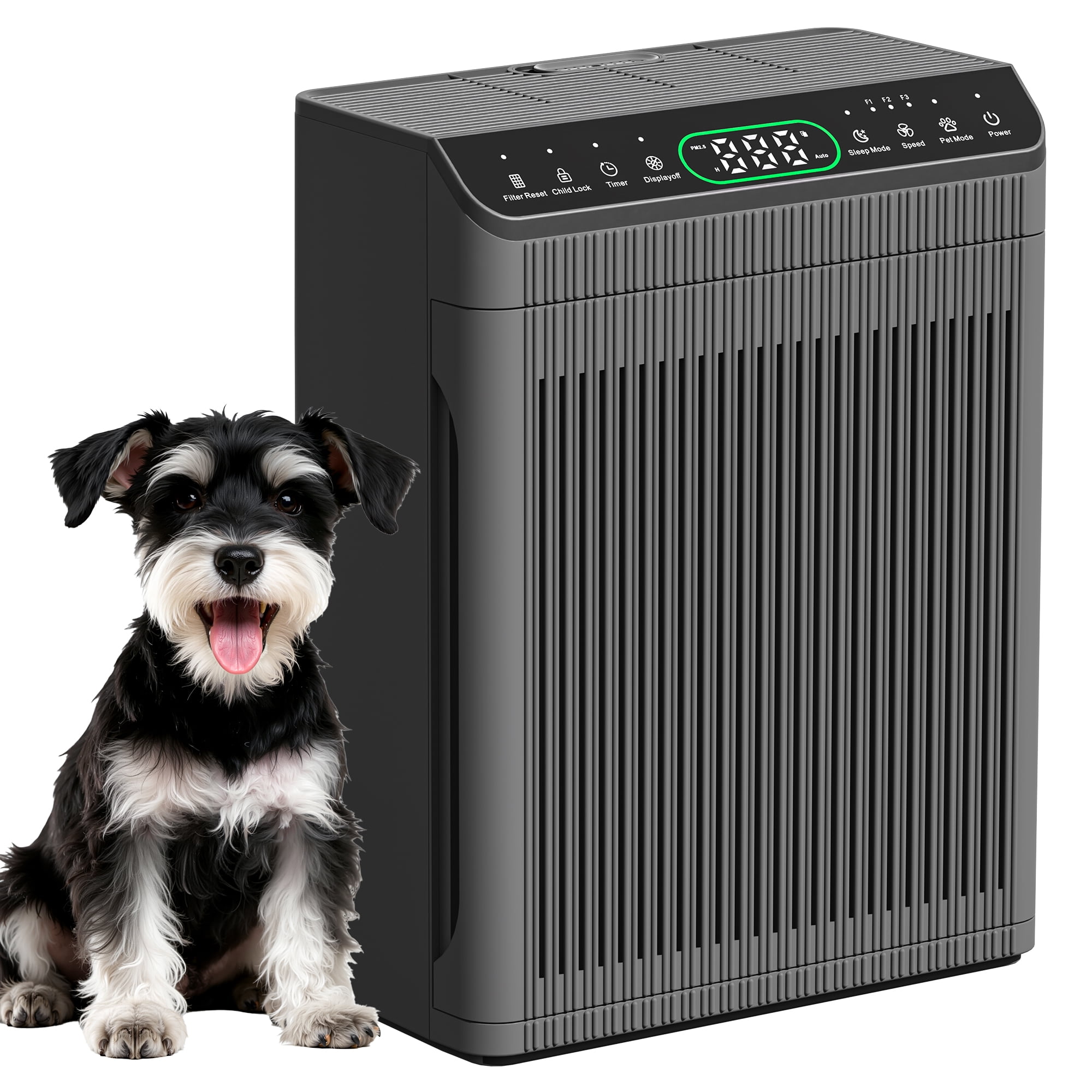 HEATDAZ Air Purifiers with Washable Pre-Filters, Air Purifier up to 2200sq.ft for Home, Bedroom Air Purify with PM 2.5 Display Air Quality Sensor