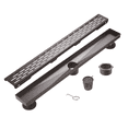 thumbnail image 1 of HEATGENE 24 Inches Linear Shower Drain Venetian Bronze - Rectangular Bathroom Shower Floor Drain - Adjustable Leveling Feet - Removable Decorative Cover - cUPC Certified, 1 of 7