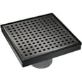 thumbnail image 1 of HEATGENE 4-Inches Square Shower Drain with Flat Cover, Stainless Steel Shower Floor Drain with Removable Quadrato Pattern Grate, Floor Shower Drain with Hair Strainer, Venetian Bronze, 1 of 8