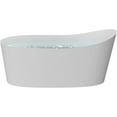 thumbnail image 1 of HEATGENE 62 Inches Acrylic Freestanding Bathtub Contemporary Soaking Tub Modern Bathtub Easy to Install UPC Certified Drain & Overflow Assembly Included, 1 of 6