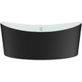 thumbnail image 1 of HEATGENE 68.5 Inches Acrylic Freestanding Bathtub Oval Modern Bathtub Contemporary Soaking Tub Easy to Install UPC Certified Drain & Overflow Assembly Included, Black, 1 of 6