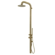 HEATGENE Outdoor Shower with Body Jets and Handheld, Wall-Mounted Shower Head for Outside/Poolside/Patio Drench Shower - Gold