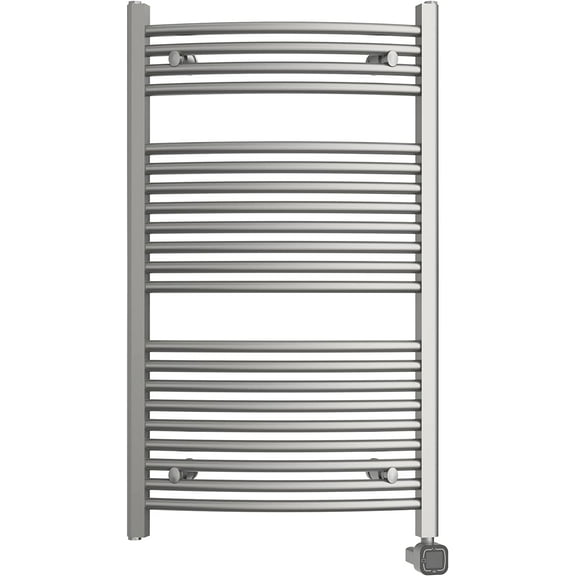 HEATGENE Smart Towel Warmer with Timer and Temperature Control, Large Smart Liquid Filled Towel Rails, Plug-in/Hardwired Towel Heater Compatible Brushed