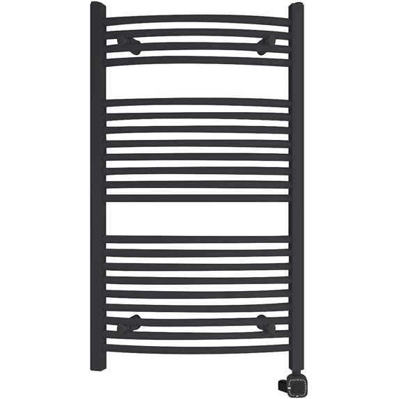 HEATGENE Smart Towel Warmer with Timer and Temperature Control, Large Smart Liquid Filled Towel Rails, Plug-in/Hardwired Towel Heater Compatible Matte Black