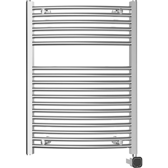 HEATGENE Smart Towel Warmer with Timer and Temperature Control, Large Smart Liquid Filled Towel Rails, Plug-in/Hardwired Towel Rack Heater Compatible with Google Home, Chrome