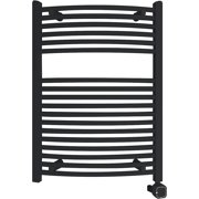 HEATGENE Smart Towel Warmer with Timer and Temperature Control, Large Smart Liquid Filled Towel Rails, Plug-in/Hardwired Towel Rack Heater Compatible with Google Home, Matte Black