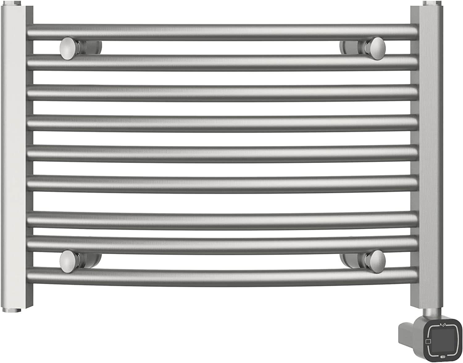 Brushed Nickel Wall Mounted Smart Towel Warmer, 24"x16"