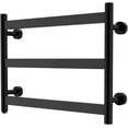 thumbnail image 1 of HEATGENE Towel Warmer 3 Flat Bar Towel Dryer Wall-Mounted Plug-in Bath Towel Heater - Matt Black, 1 of 7