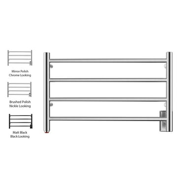 HEATGENE Towel Warmer 4 Bar Towel Dryer Wall-Mounted Plug-in Bath Towel Heater - Mirror Polish