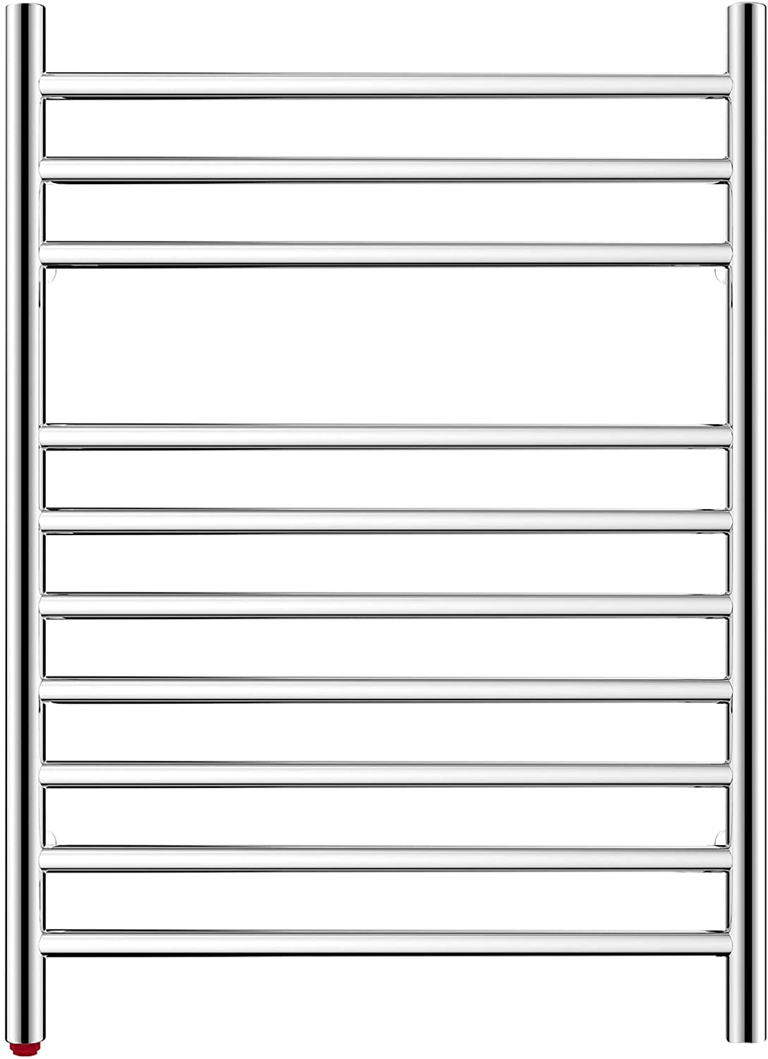 Brushed Stainless Steel Wall-Mounted Heated Towel Rail