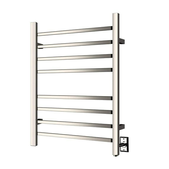 HEATGENE Towel Warmer, Heated Towel Warmer Rack, Wall-Mounted Hardwired/Plug-in Electric Towel Warmers for Bathroom, Hot Towel Rails - Brushed