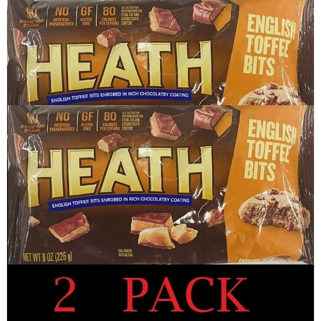 HEATH English Toffee Chocolate Coating BITS Premium Baking Chips 8oz