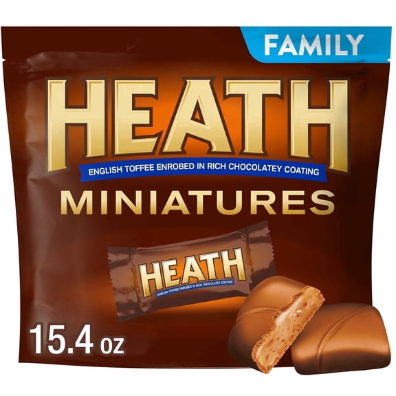 HEATH Miniatures Chocolatey English Toffee Candy Family Pack, 15.4 oz
