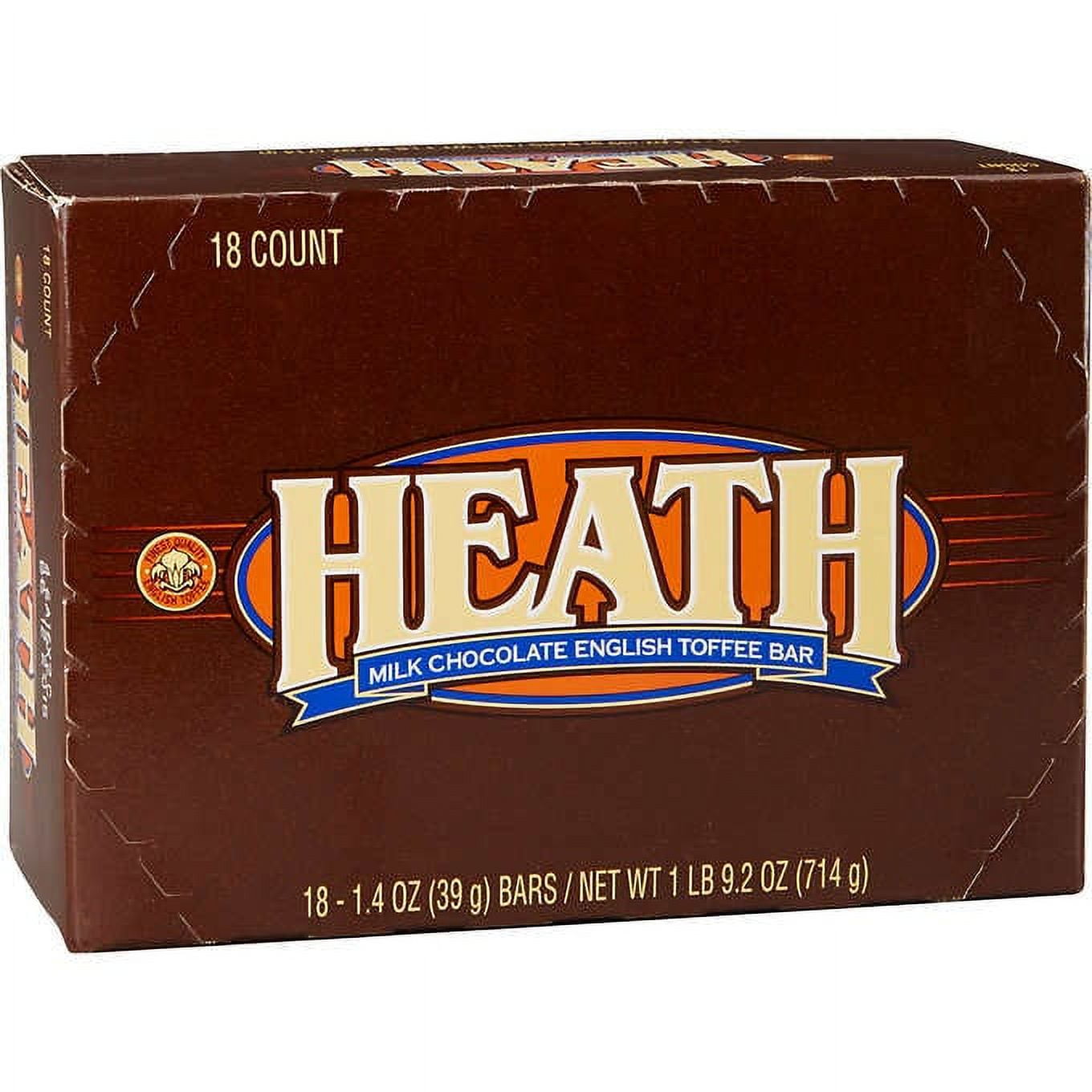 HEATH Milk Chocolate English Toffee Halloween Candy, Bulk, 1.4 Oz, Bars (18  Count) 18 Count (Pack of 1)