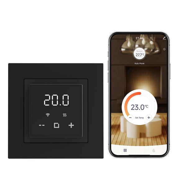 HEATIT Programmable Thermostat, WiFi Smart Thermostat for Electric Radiant Floor Heating with Touchscreen, 120V-240V Wide Voltage Range, Dual Sensing,