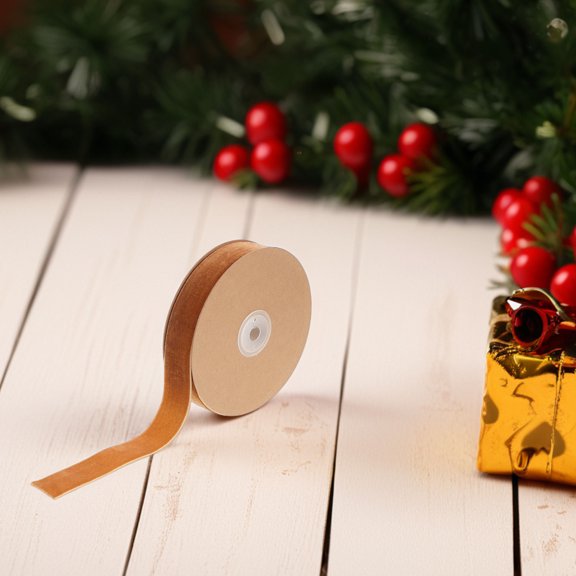 HEATSHAKING Cloth Ribbon Accessories in Coffee Color for Wrapping and DIY Decorative Crafts