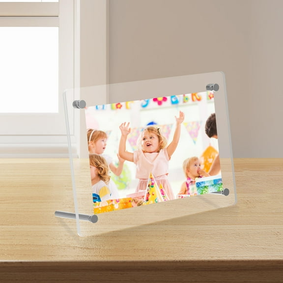 HEATSHAKING 1 Set Clear Frame for Photos Freestanding Design with Scratch Resistant Surface