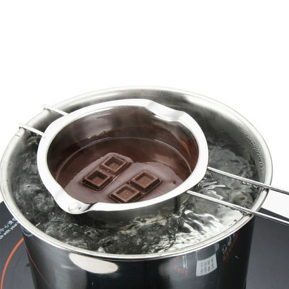 HEATSHAKING 1 Set Double Boiler Pots 304 Stainless Steel With Spout For Baking And Cooking