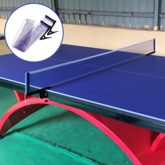 HEATSHAKING 1 Set Folding Table Tennis Net with Rack Black Reusable Sports Net for Daily Use