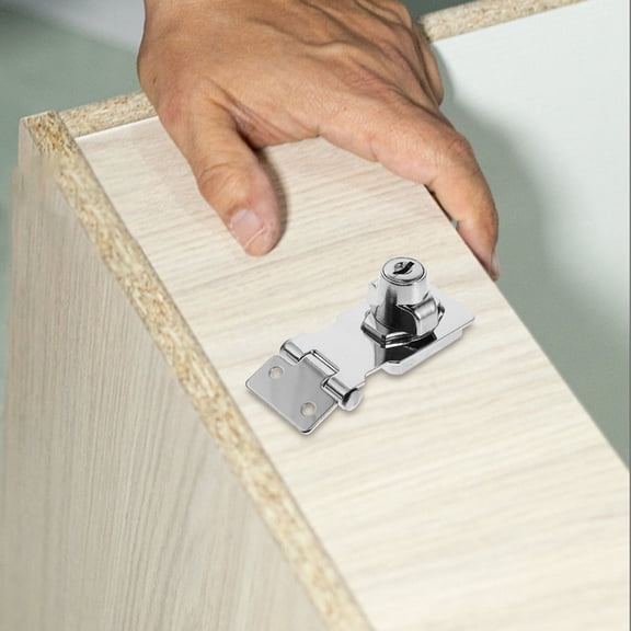 HEATSHAKING 1 Set Keyed Hasp Lock For Furniture Security In Office Or Home