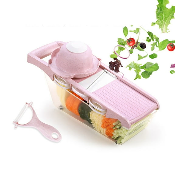 HEATSHAKING 1 Set Manual Food Chopper Pink Plastic Vegetable Chopping Nutrient Preservation For Home Kitchen Tool