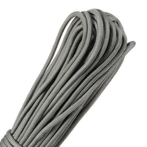 HEATSHAKING 100Ft 550Lb Paracord Grey Nylon Rope for Camping Fishing and Emergency Use