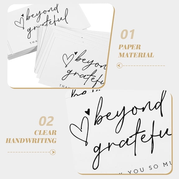 HEATSHAKING 100Pcs Business Thank You Cards Simple Color Matching For Shopping
