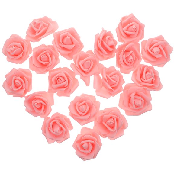HEATSHAKING 100Pcs Fake Rose Heads in Light Pink for Clothes Embellishment and Craft Use
