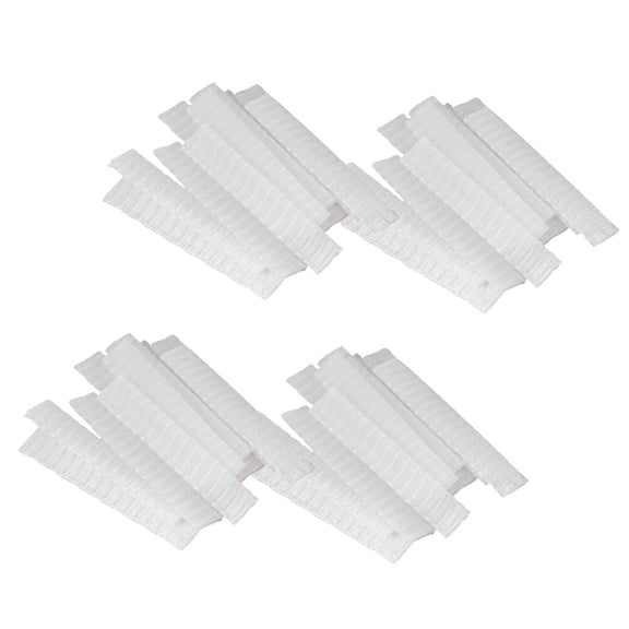 HEATSHAKING 100Pcs Makeup Brush Covers White Pe Plastic Mesh Protector for Daily Storage Use