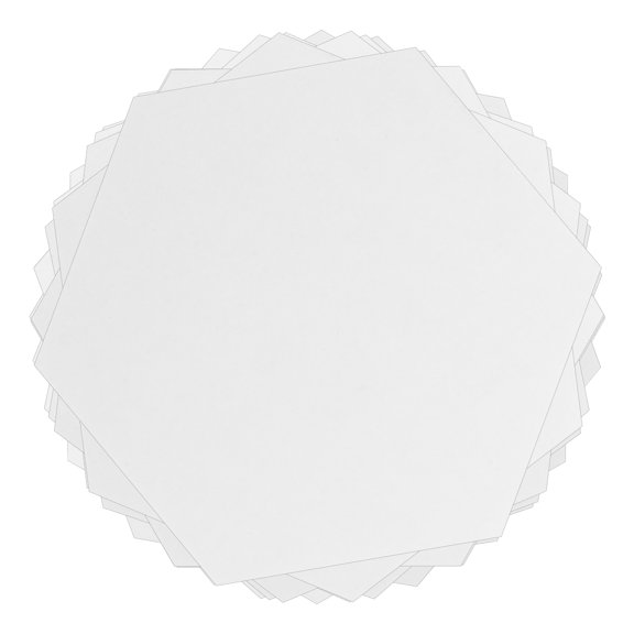 HEATSHAKING 100 Pcs White Quilting Paper Molds Flexible Templates for Wedding Decor, Crafts and Sewing Projects