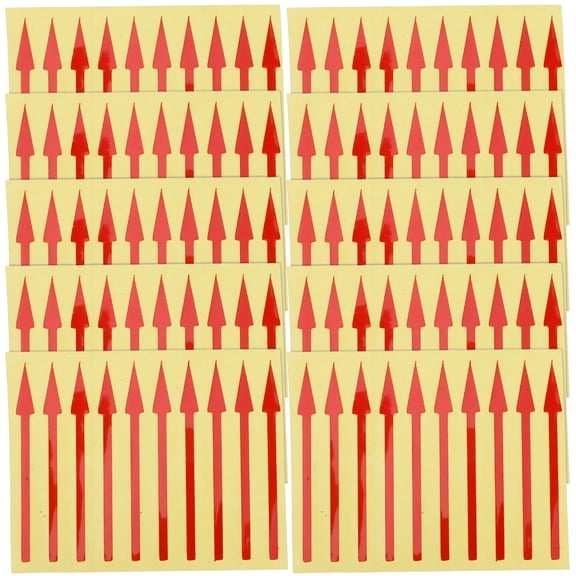 HEATSHAKING 100pcs Indicator Sticker PVC Red Arrow Stickers for Instrument Panel Industrial Use